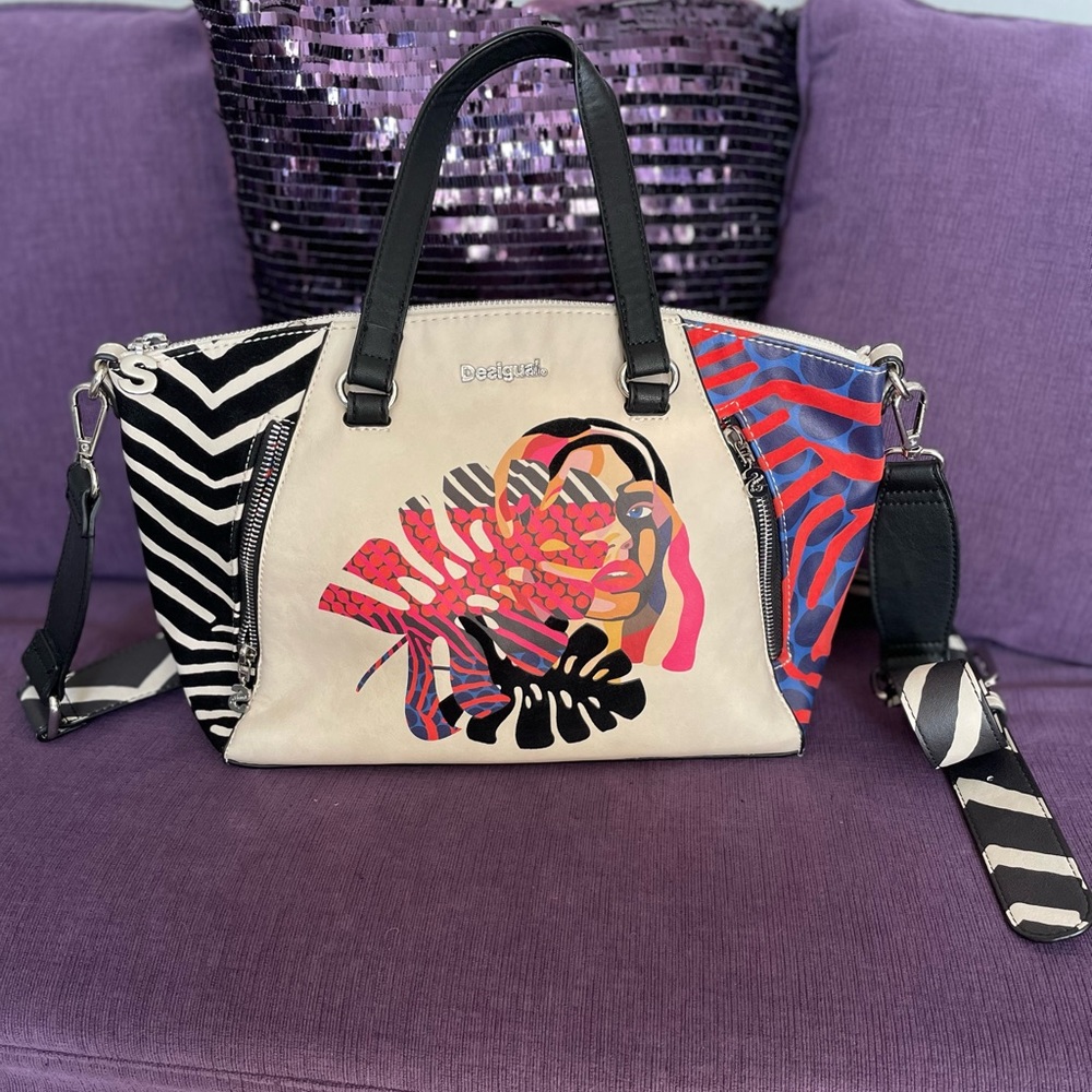 Desigual Wild Jane Piadena Double Handle and Adjustable Shoulder Strap NWOT